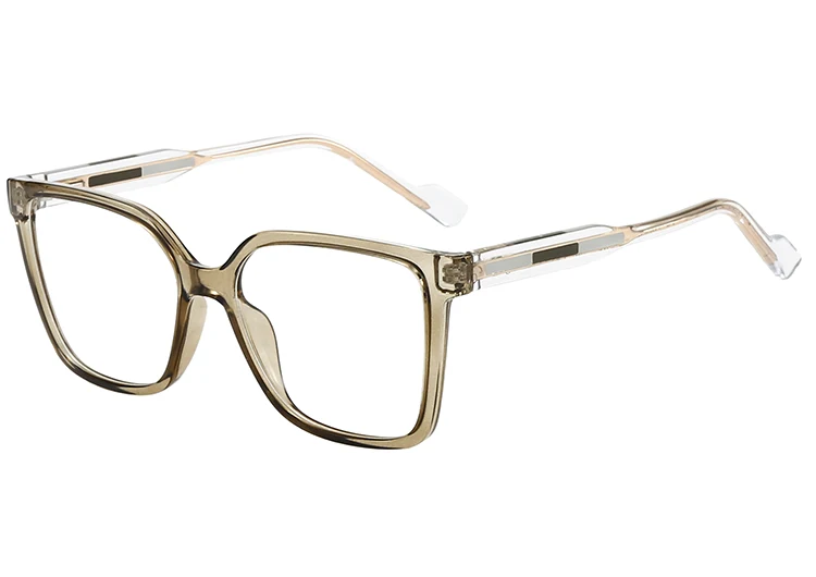 Linear Grid Pattern Colored Core Wire Temple Glasses